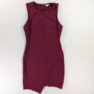 Olivia Grey Maroon Size Medium Sleeveless Dress